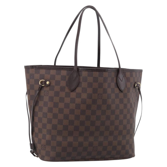 LOUIS VUITTON Damier Ebene Neverfull MM Tote Bag N51105 LV Auth 211839A