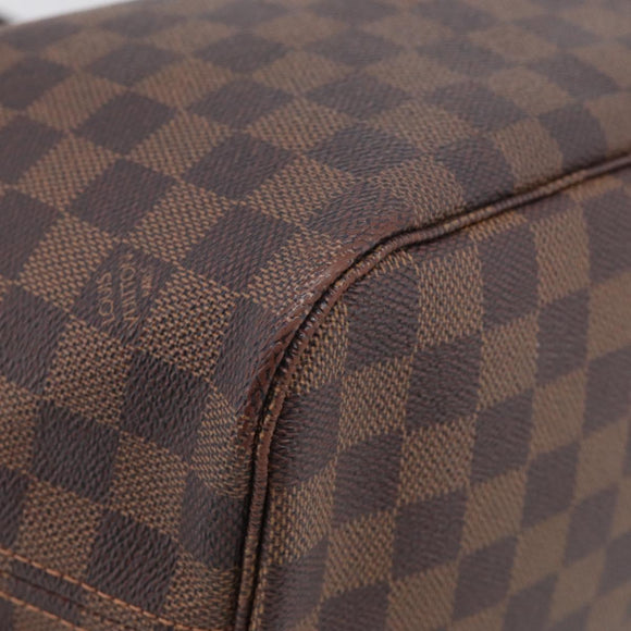 LOUIS VUITTON Damier Ebene Neverfull MM Tote Bag N51105 LV Auth 211839A