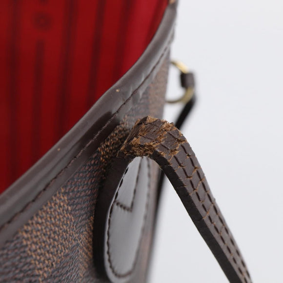 LOUIS VUITTON Damier Ebene Neverfull MM Tote Bag N51105 LV Auth 211839A