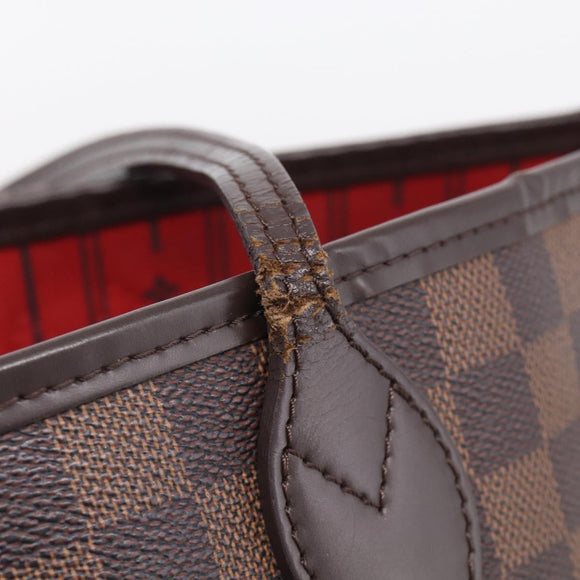 LOUIS VUITTON Damier Ebene Neverfull MM Tote Bag N51105 LV Auth 211839A