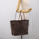LOUIS VUITTON Damier Ebene Neverfull MM Tote Bag N51105 LV Auth 211839A-28