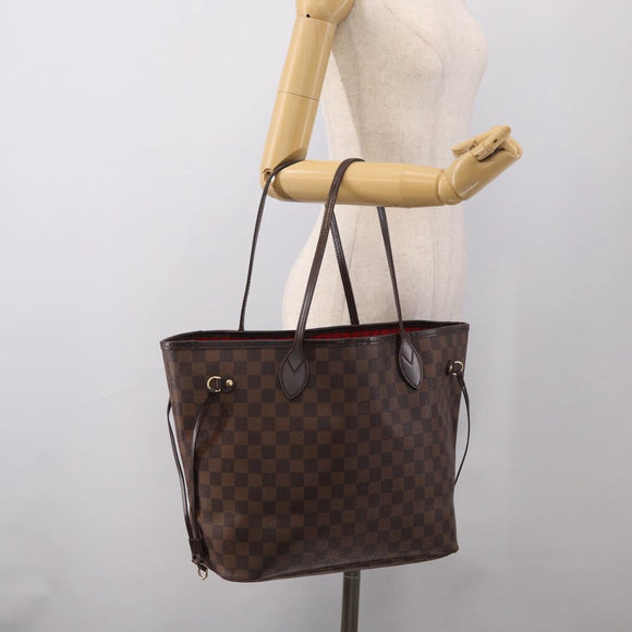 LOUIS VUITTON Damier Ebene Neverfull MM Tote Bag N51105 LV Auth 211839A