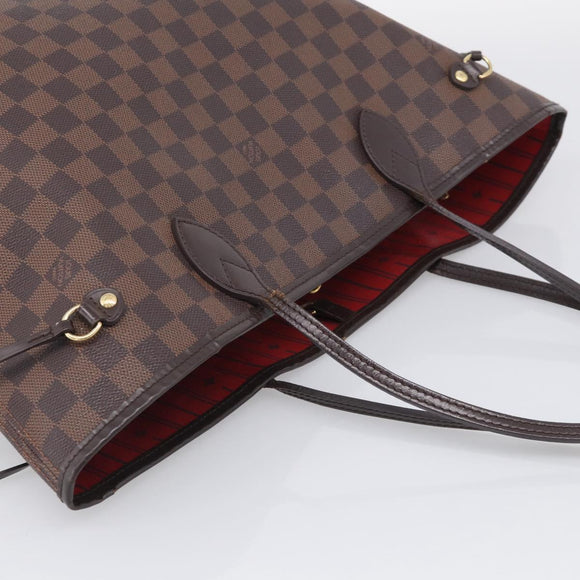 LOUIS VUITTON Damier Ebene Neverfull MM Tote Bag N51105 LV Auth 211839A