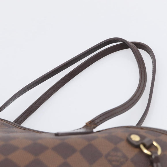 LOUIS VUITTON Damier Ebene Neverfull MM Tote Bag N51105 LV Auth 211839A