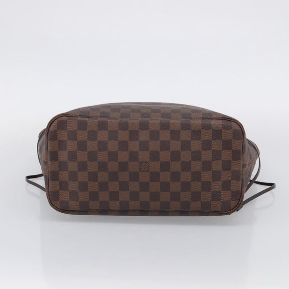 LOUIS VUITTON Damier Ebene Neverfull MM Tote Bag N51105 LV Auth 211839A