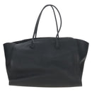 The Row Marlo 17 Tote Bag Calf Skin Black Silver Auth 211841SAM-3