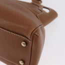 Cartier Hand Bag Leather Brown Gold Auth 211844V-15