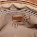 Cartier Hand Bag Leather Brown Gold Auth 211844V-18