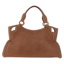 Cartier Hand Bag Leather Brown Gold Auth 211844V-2