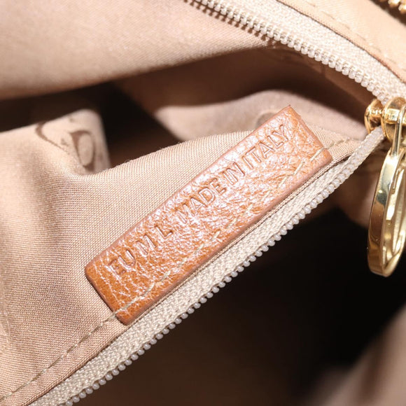 Cartier Hand Bag Leather Brown Gold Auth 211844V