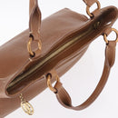 Cartier Hand Bag Leather Brown Gold Auth 211844V-7