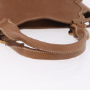 Cartier Hand Bag Leather Brown Gold Auth 211844V-8