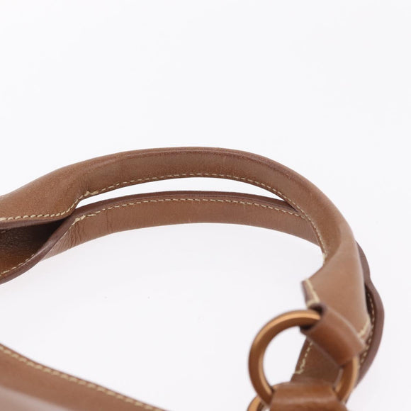 Cartier Hand Bag Leather Brown Gold Auth 211844V
