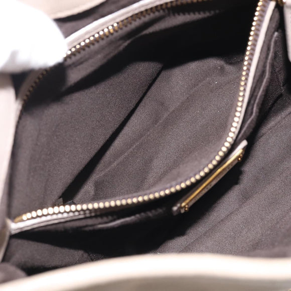 Miu Miu Hand Bag Leather 2way Beige Gold Auth 211847V