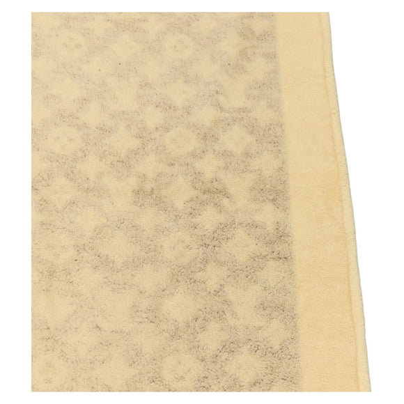 LOUIS VUITTON Blanket Bath Towel Cotton Beige LV Auth 211848V