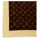 LOUIS VUITTON Blanket Bath Towel Cotton Beige LV Auth 211848V-6