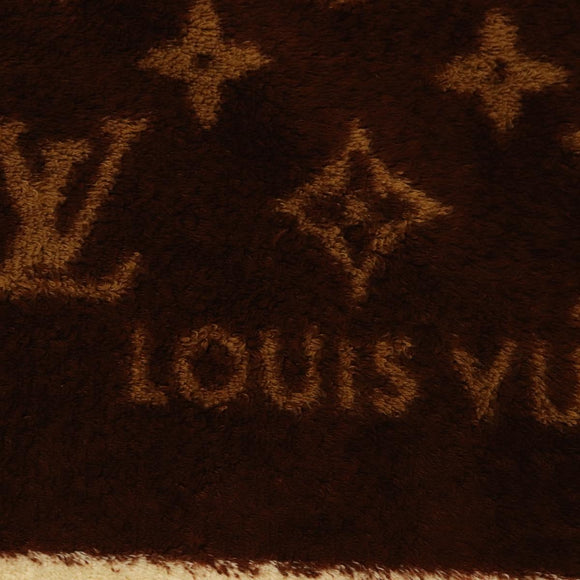 LOUIS VUITTON Blanket Bath Towel Cotton Beige LV Auth 211848V