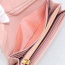 Miu Miu Matelasse Long Wallet Leather Pink Gold Auth 211849V-16