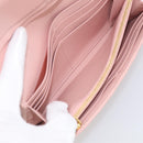 Miu Miu Matelasse Long Wallet Leather Pink Gold Auth 211849V-17