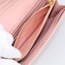 Miu Miu Matelasse Long Wallet Leather Pink Gold Auth 211849V-19
