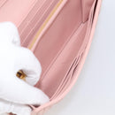 Miu Miu Matelasse Long Wallet Leather Pink Gold Auth 211849V-20