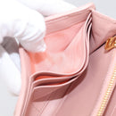 Miu Miu Matelasse Long Wallet Leather Pink Gold Auth 211849V-21