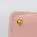 Miu Miu Matelasse Long Wallet Leather Pink Gold Auth 211849V-24