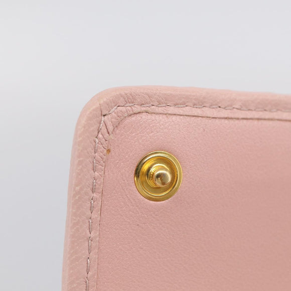 Miu Miu Matelasse Long Wallet Leather Pink Gold Auth 211849V