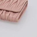Miu Miu Matelasse Long Wallet Leather Pink Gold Auth 211849V-8