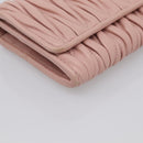 Miu Miu Matelasse Long Wallet Leather Pink Gold Auth 211849V-9