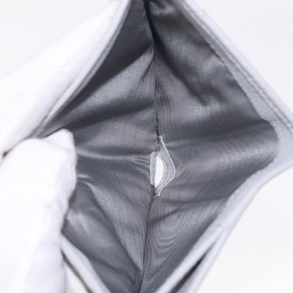Miu Miu Wallet Leather Gray Gold Auth 211850M