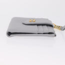 Miu Miu Wallet Leather Gray Gold Auth 211850M-4