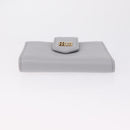 Miu Miu Wallet Leather Gray Gold Auth 211850M-7