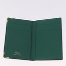 Cartier Must Line Card Case Leather Green Auth 211851M-12