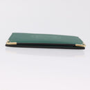 Cartier Must Line Card Case Leather Green Auth 211851M-4