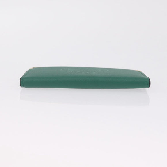 Cartier Must Line Card Case Leather Green Auth 211851M