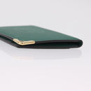 Cartier Must Line Card Case Leather Green Auth 211851M-6