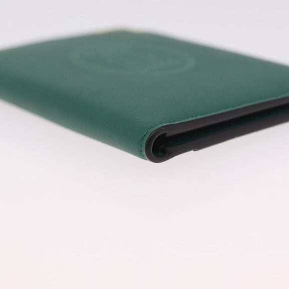 Cartier Must Line Card Case Leather Green Auth 211851M