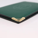 Cartier Must Line Card Case Leather Green Auth 211851M-9