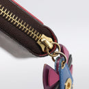 LOUIS VUITTON Monogram Totem Zippy Wallet Red Purple M61364 LV Auth 211853M-13