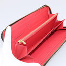 LOUIS VUITTON Monogram Totem Zippy Wallet Red Purple M61364 LV Auth 211853M-14