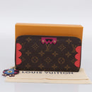 LOUIS VUITTON Monogram Totem Zippy Wallet Red Purple M61364 LV Auth 211853M-25