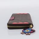 LOUIS VUITTON Monogram Totem Zippy Wallet Red Purple M61364 LV Auth 211853M-4