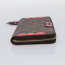 LOUIS VUITTON Monogram Totem Zippy Wallet Red Purple M61364 LV Auth 211853M-5