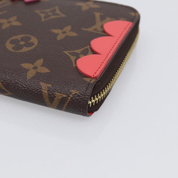 LOUIS VUITTON Monogram Totem Zippy Wallet Red Purple M61364 LV Auth 211853M