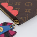 LOUIS VUITTON Monogram Totem Zippy Wallet Red Purple M61364 LV Auth 211853M-9