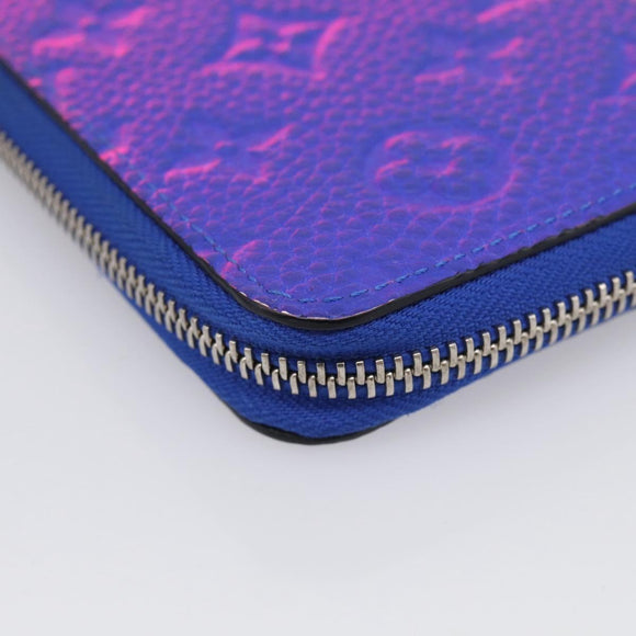 LOUIS VUITTON Taurillon Clemence Illusion Zippy Wallet Vertical Auth 211854SAM