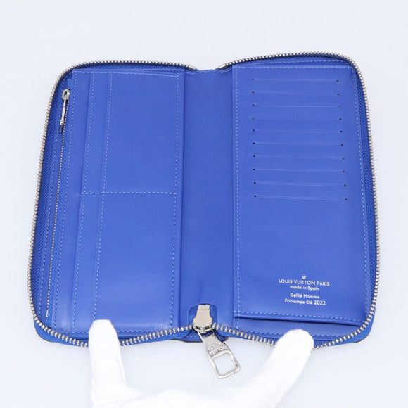 LOUIS VUITTON Taurillon Clemence Illusion Zippy Wallet Vertical Auth 211854SAM