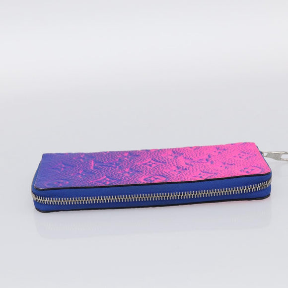 LOUIS VUITTON Taurillon Clemence Illusion Zippy Wallet Vertical Auth 211854SAM