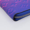 LOUIS VUITTON Taurillon Clemence Illusion Zippy Wallet Vertical Auth 211854SAM-14